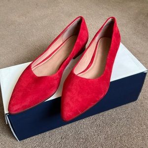 Brand-new red flats never wore in box